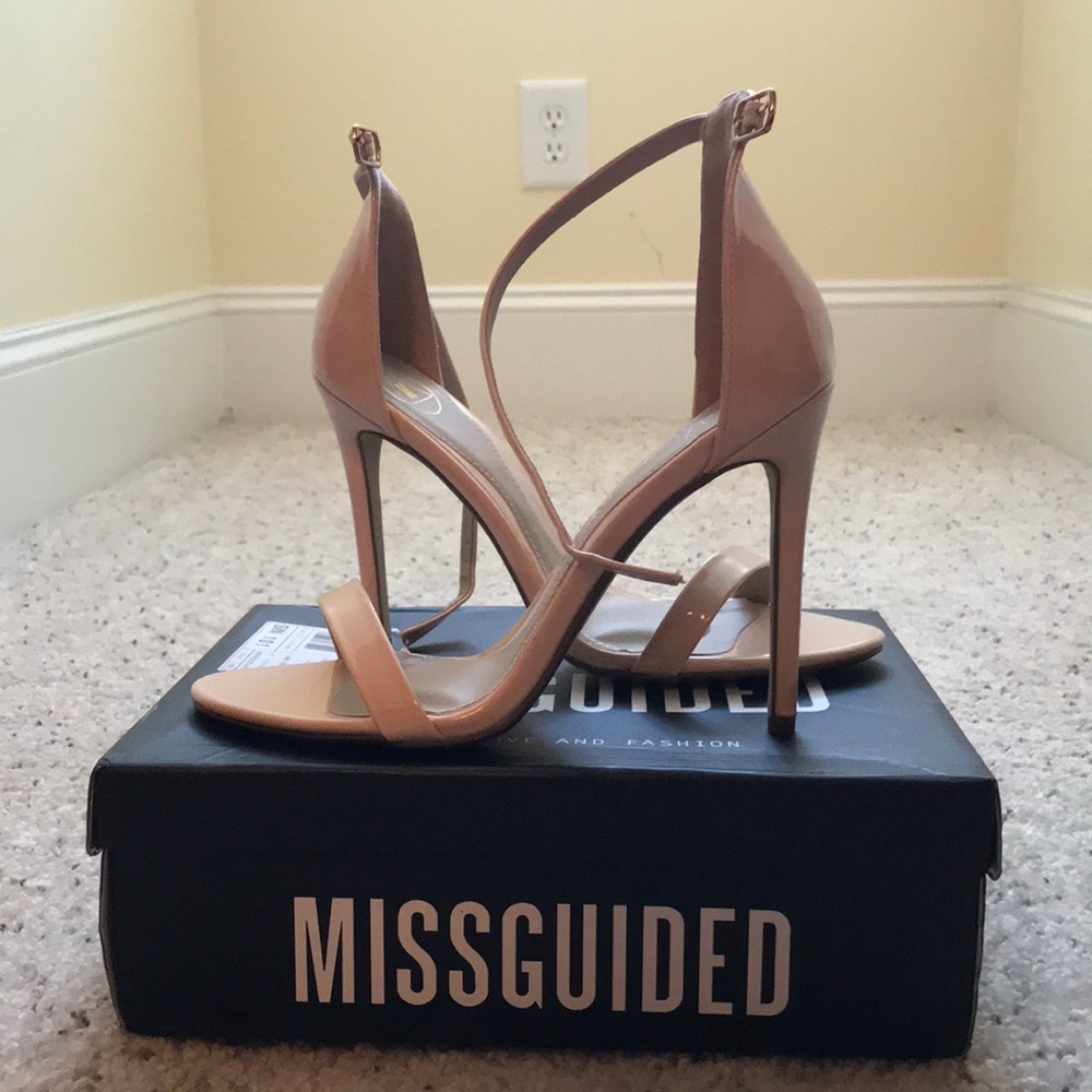 Women’s Ankle Two Strap Nude Heels